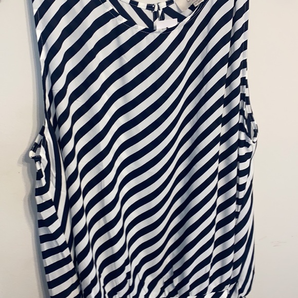 Loft Black and White Stripe Dressy Tanktop - Picture 2 of 7